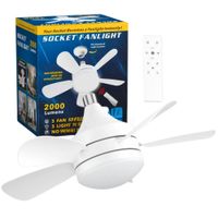 Ventilador con Luz Led de Techo 2000 Lm 3 Colores con Control CP-FS04