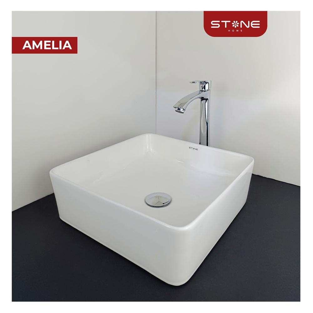 Bowl Cuadrado Amelia Blanco - Stone
