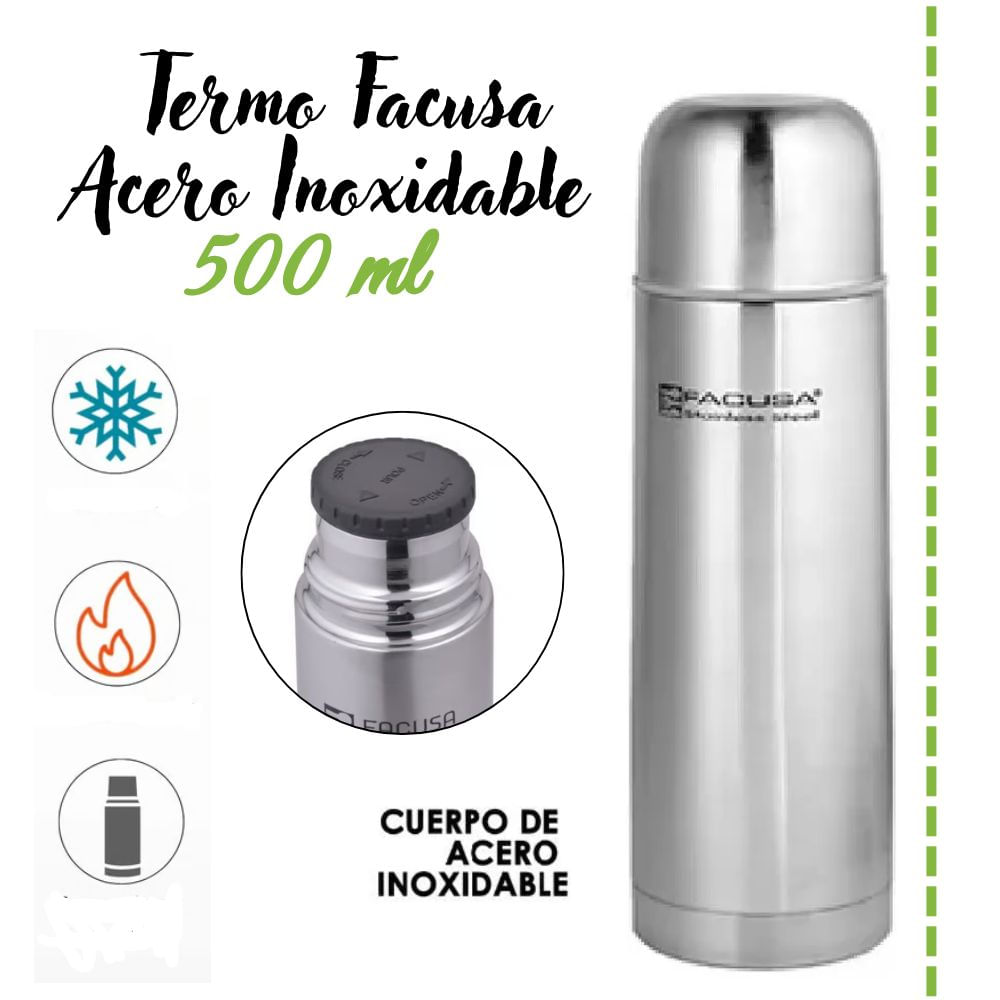 Termo de Acero Inoxidable FACUSA 500 ML