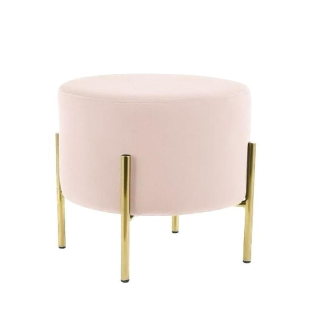 Puff Leía Circular - Rosado