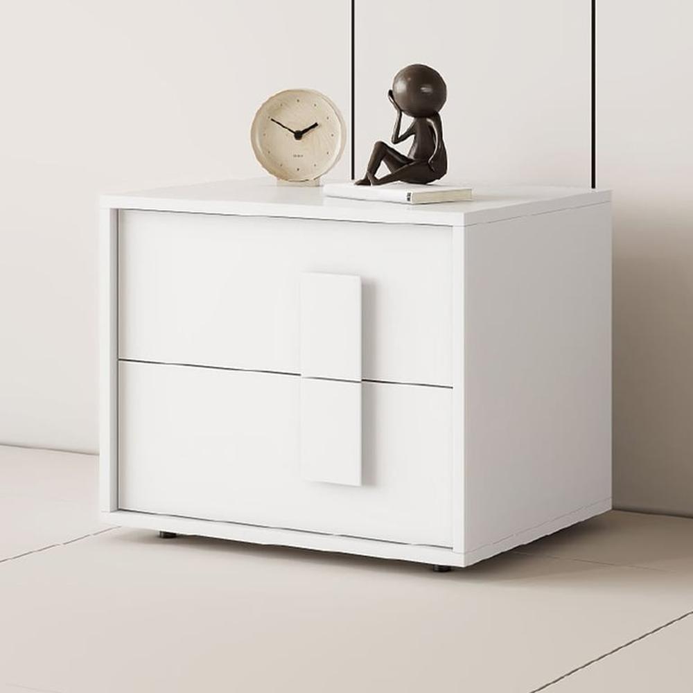 Velador Esparta 2 Cajones - Blanco