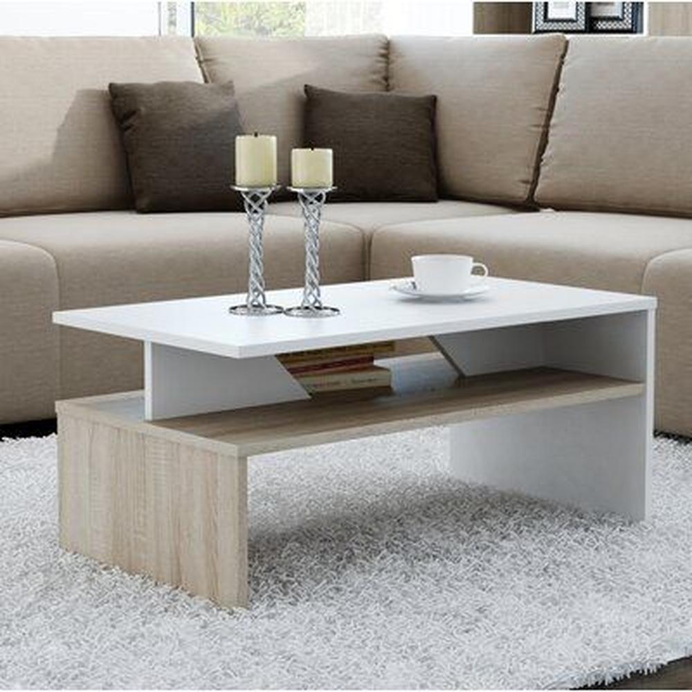 Mesa de Centro Lore - Marrón y Blanco