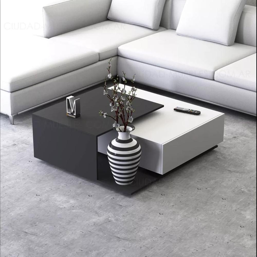 Mesa de Centro Mouse - Negro y Blanco