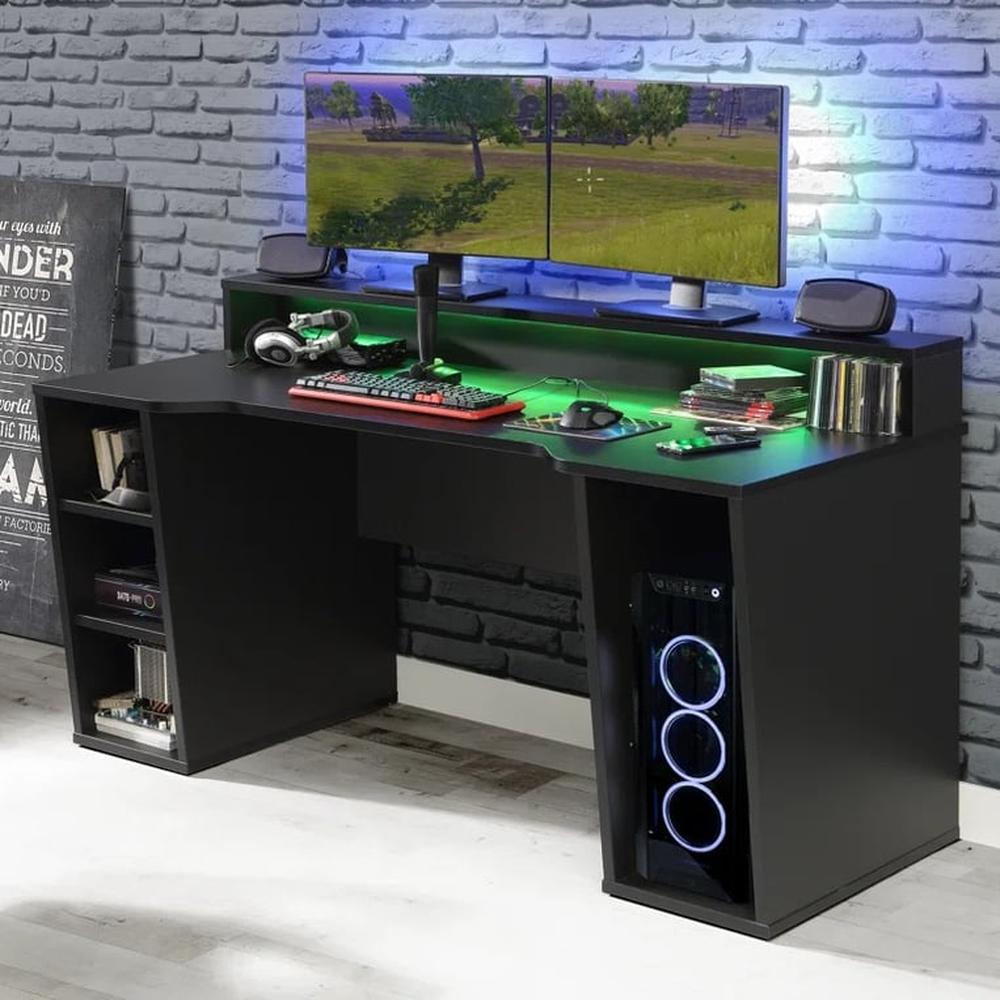 Escritorio Gamer Portgas Moderno - Negro