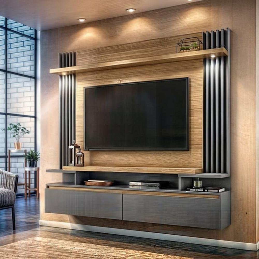 Centro de Entretenimiento Parens - Marrón y Negro