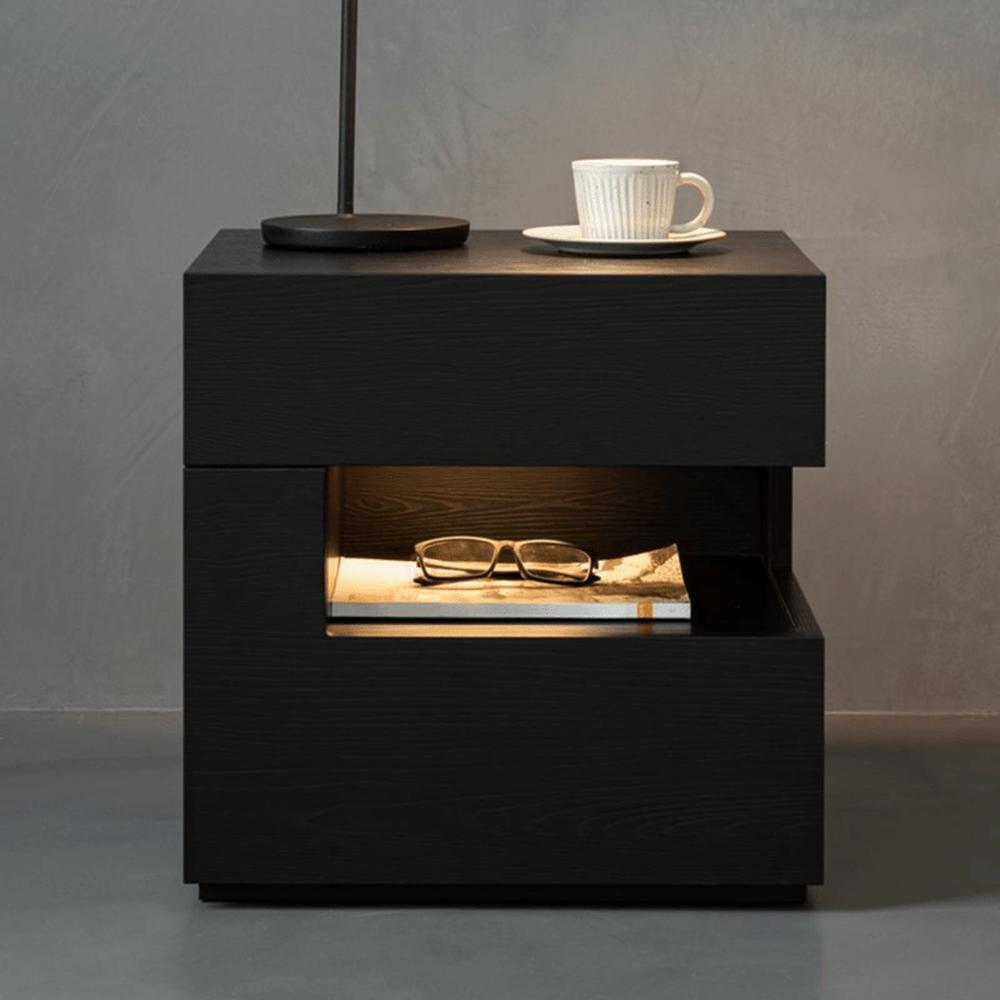 Velador Troya 2 Cajones - Moderno