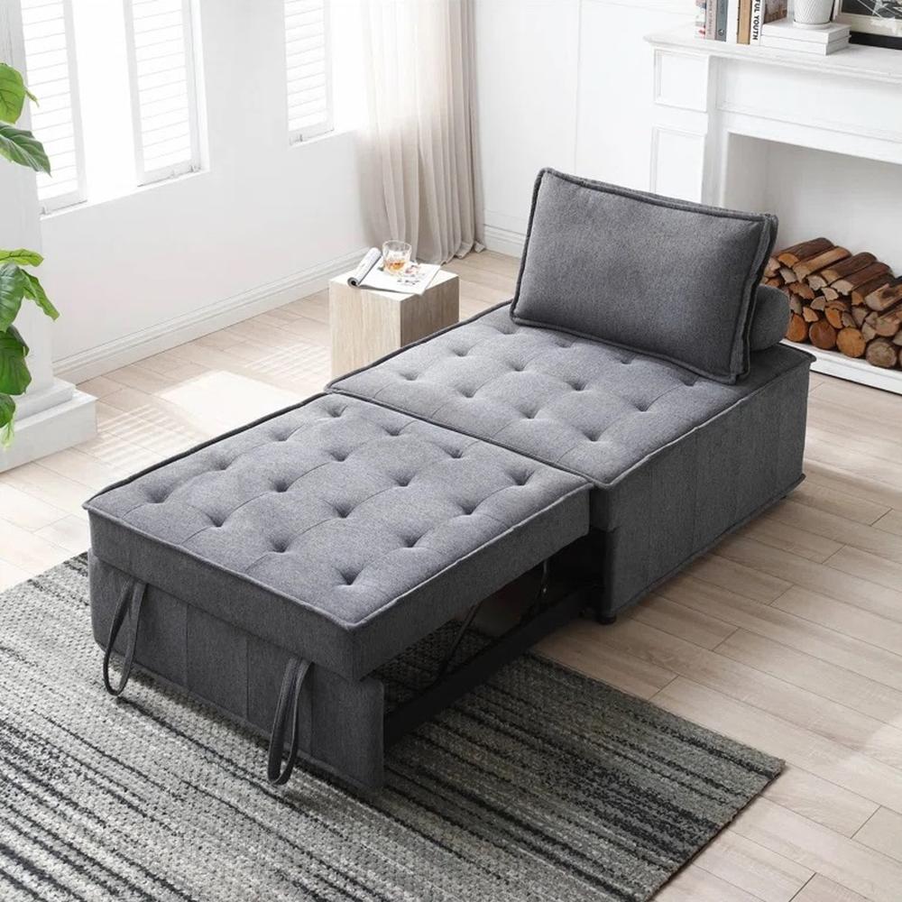 Sofá Cama Lineal Jeremías 1 Plz - Gris