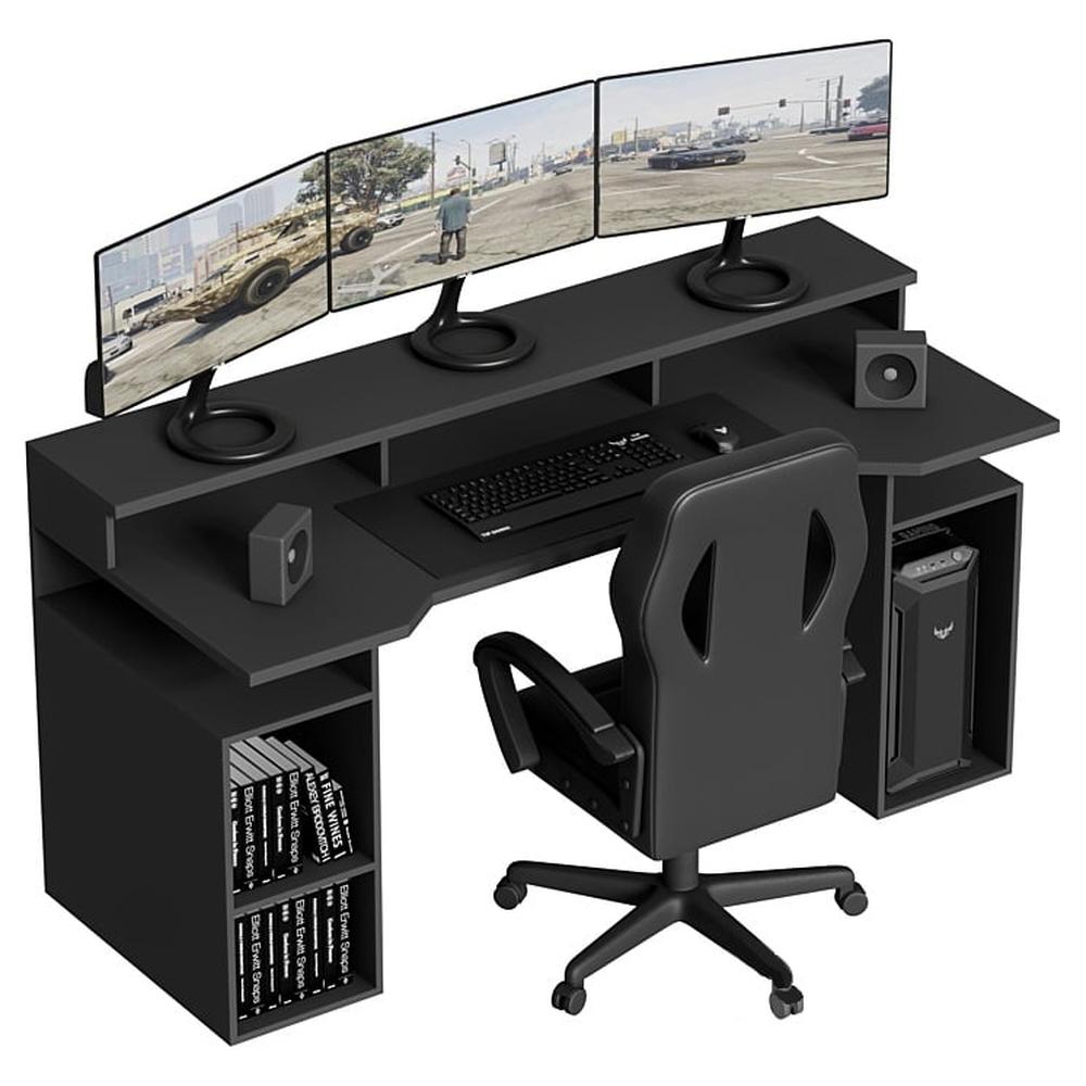 Escritorio Gamer Sanji Moderno - Negro