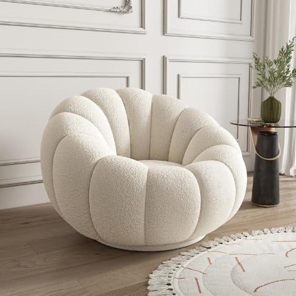 Butaca Giratoria Francisca Vintage - Beige