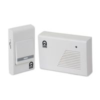 Timbre Inalámbrico House Modelo F108A 32 Sonidos C/Pilas Blanco PVC