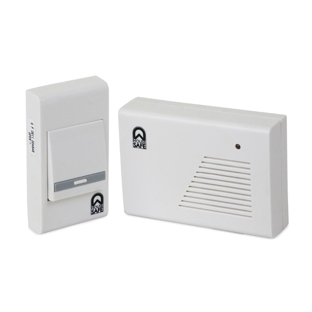 Timbre Inalámbrico House Modelo F108A 32 Sonidos C/Pilas Blanco PVC