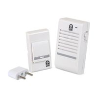 Timbre Inalámbrico House Modelo F108A 32 Sonidos C/enchufe Blanco PVC