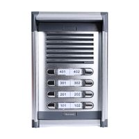 Portero Digital de Aluminio Belcom P/empotrar 8 Ptos Pe0708 Plata