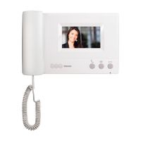 Monitor Video Bticino Unifamiliar Color 4 Hilos 7"""" con Auricular Blanco