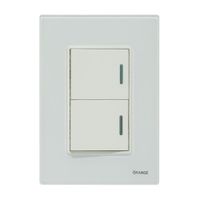 Placa Armada Orange: Conmutador Doble Vitro Blanco