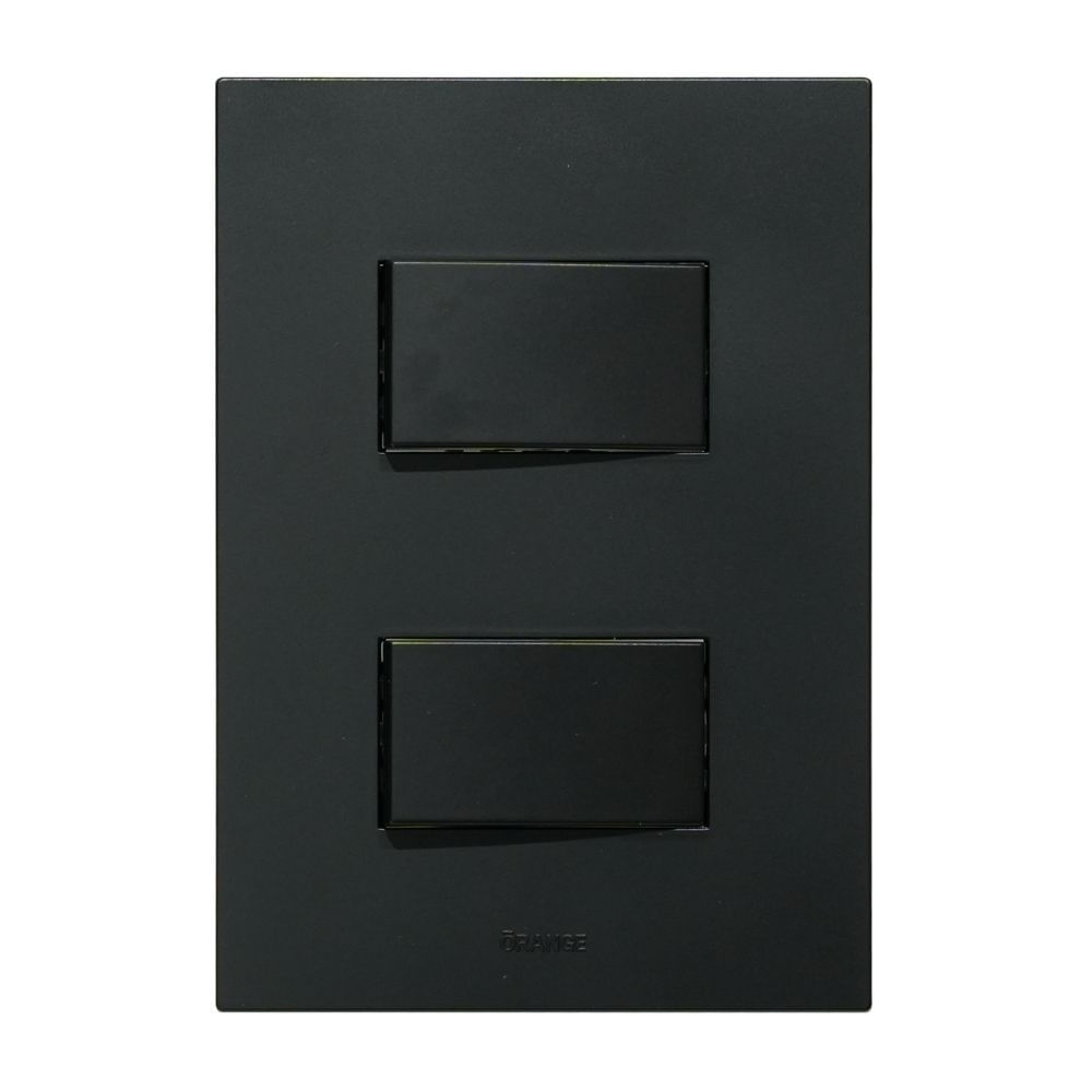 Placa Armada Orange: Conmutador Doble Matte Negro