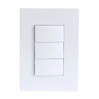 Placa Armada Orange: Interruptor Triple Matte Blanco