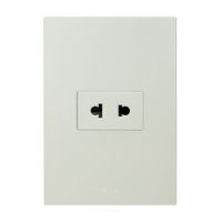 Placa Armada Orange: Tomacorriente Simple Universal Matte Blanco