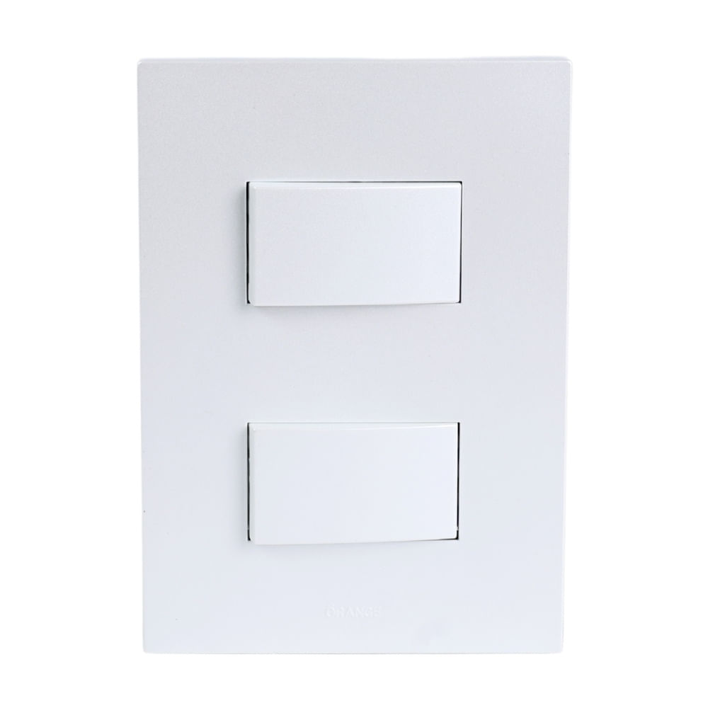 Placa Armada Orange: Conmutador Doble Matte Blanco