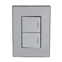Placa Armada Orange: Interruptor Doble Acero Inoxidable