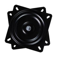 Base Giratoria de Acero Modelo 360° Negro de 16x16cm