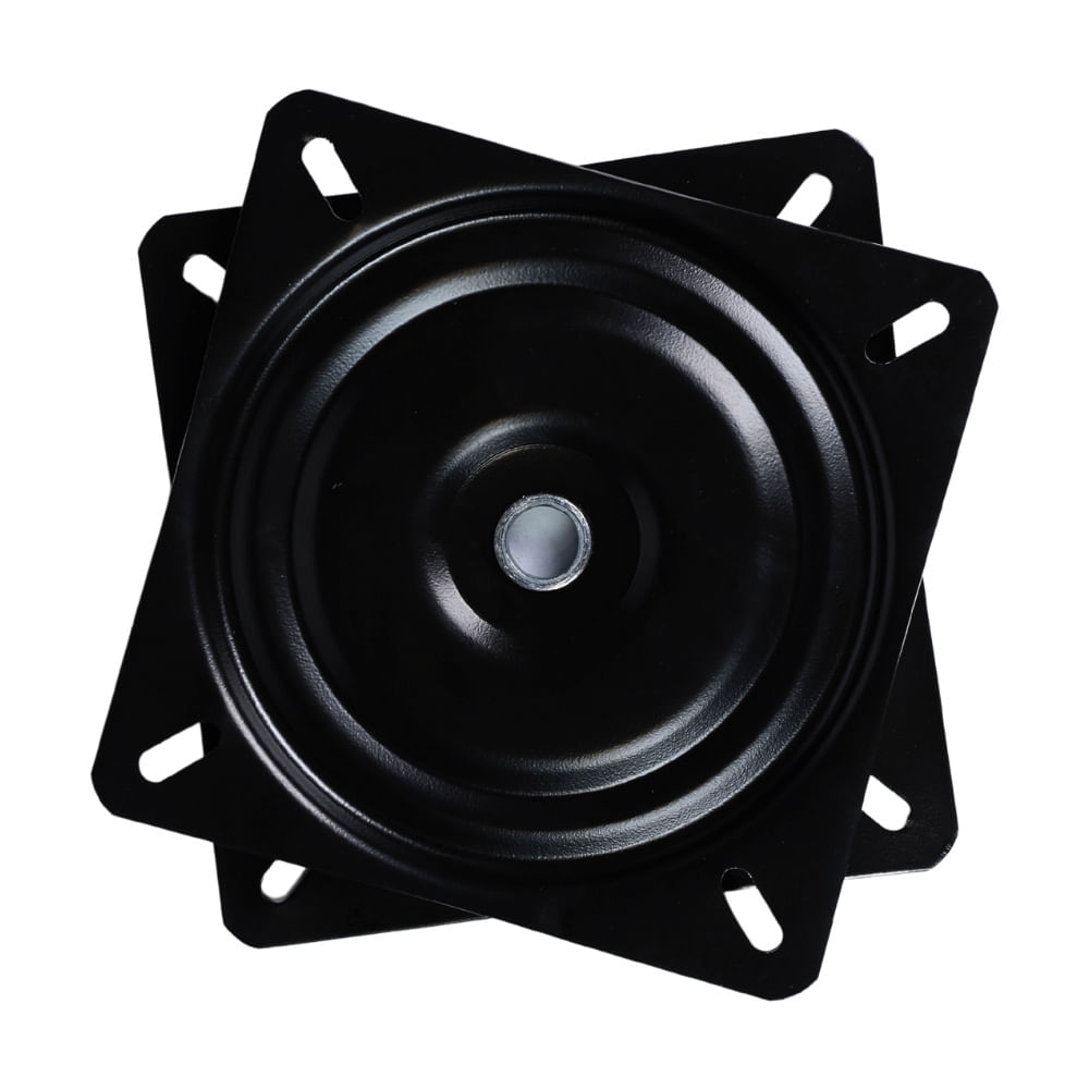 Base Giratoria de Acero Modelo 360° Negro de 16x16cm
