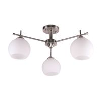 Lámpara Colgante Isla E27 3 Luces Blanco/Cromo Ikelite