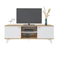 Mueble para TV Moderna Yako Duna/Blanco 2 Puertas R&R MUEBLES