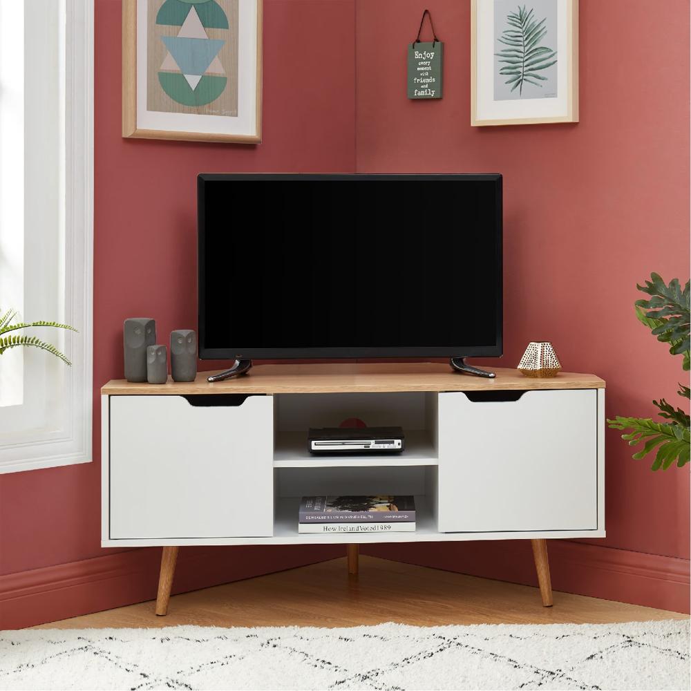 Mueble para TV Esquinero Maison Blanco/Duna R&R MUEBLES