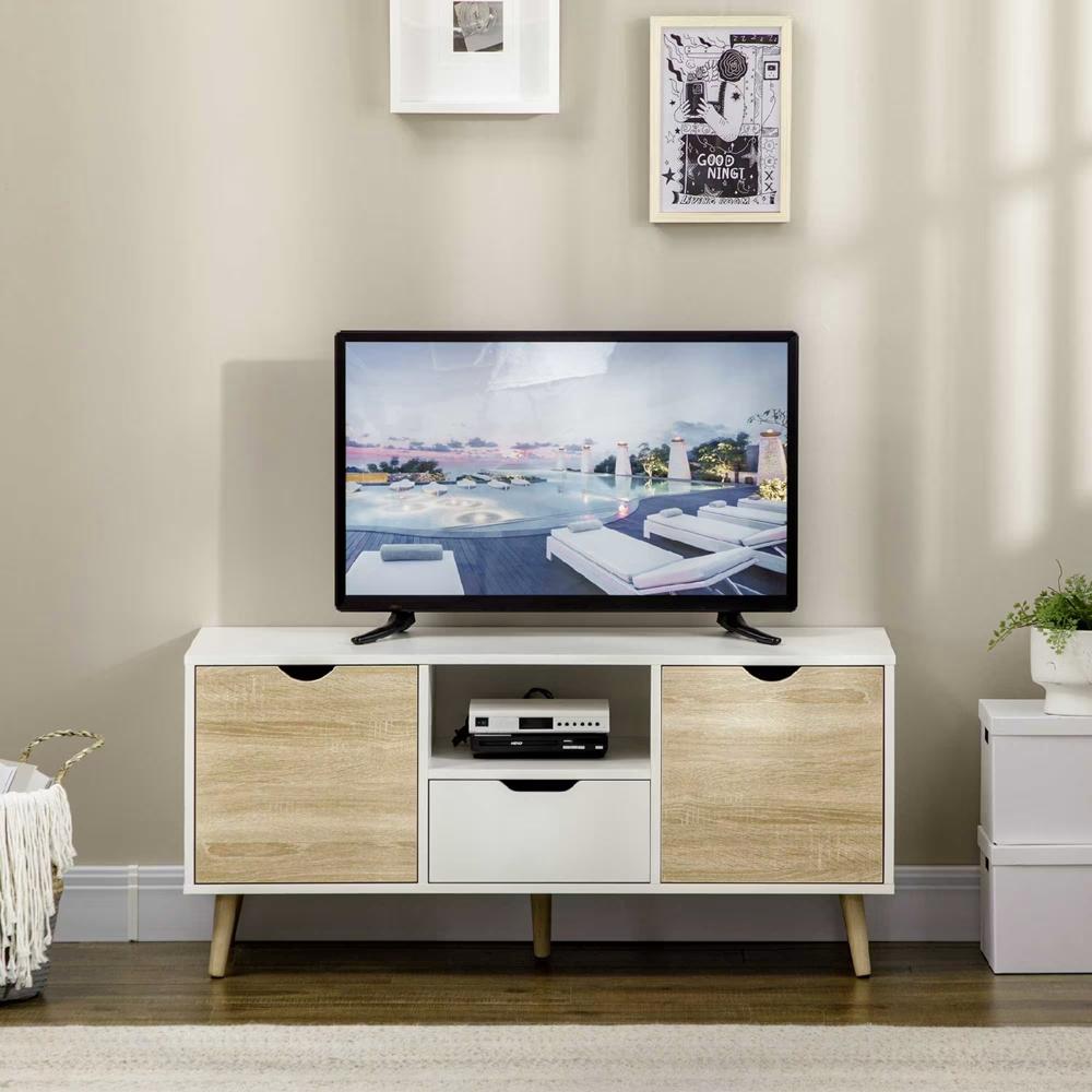 Mueble para TV Vintage Moderno Malibu Blanco/Duna R&R MUEBLES