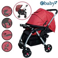 Coche Cuna Ebaby «ROSSI» Rojo