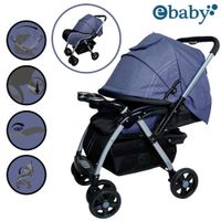 Coche Cuna Ebaby «ROSSI» Azul