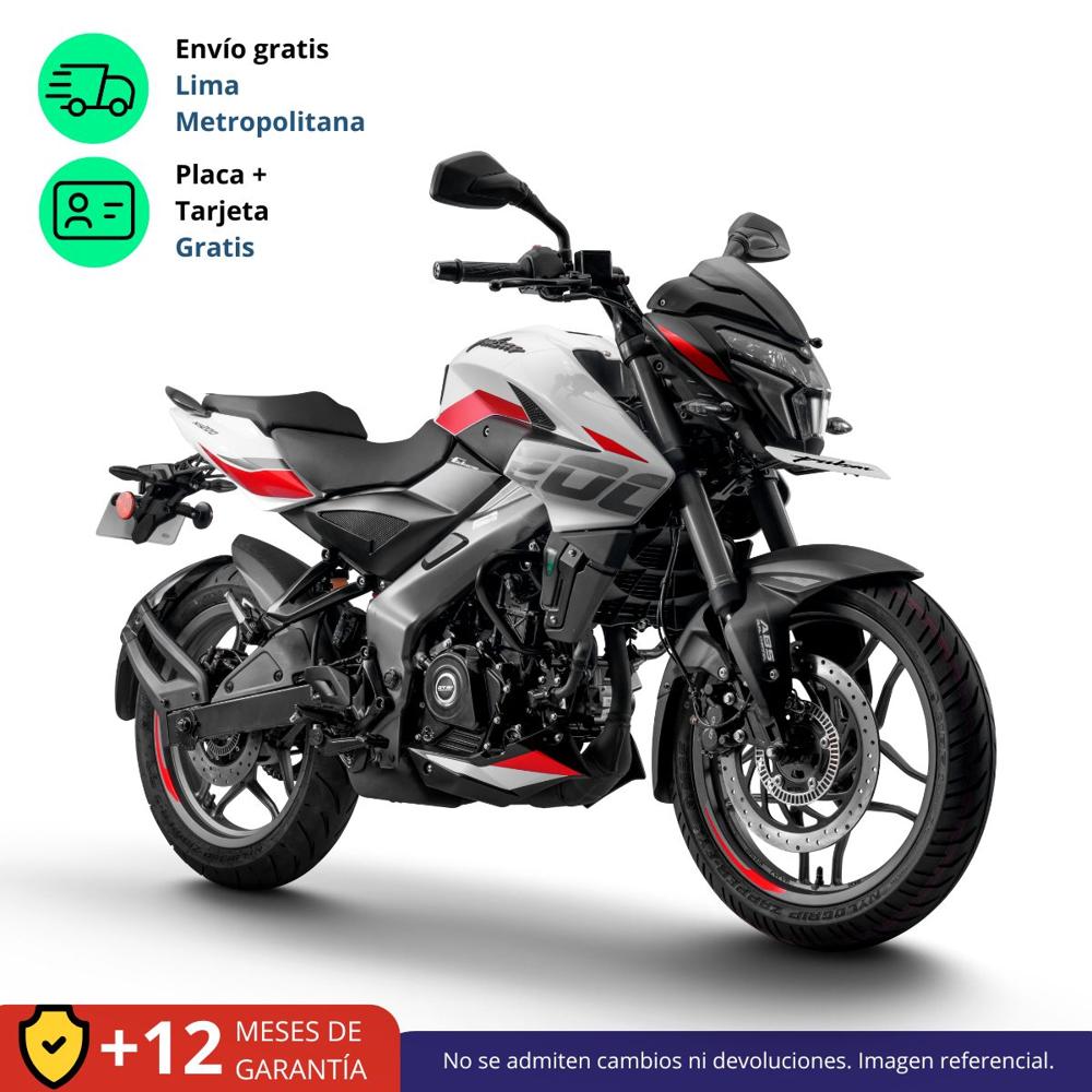 Moto Bajaj Pulsar NS 200 Modelo 2026 Blanco Rojo