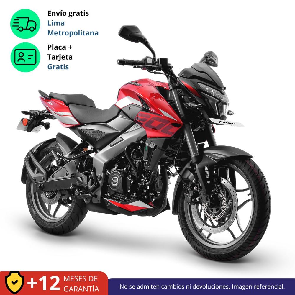Moto Bajaj Pulsar NS 200 Modelo 2026 Rojo Gris
