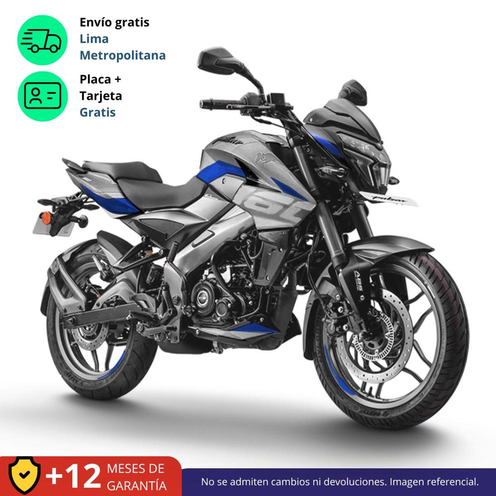 Moto Bajaj Pulsar NS 160 Modelo 2026 Gris Azul