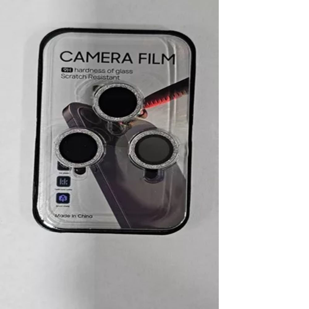 Micas de cámara individuales escarcha para iphone 14 pro 14 pro max plata