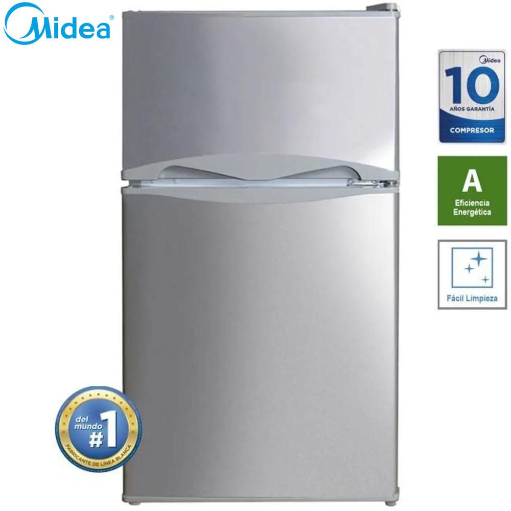 Midea Frigobar 2 Puertas Silver 87L. MRTD04A4NPAAL