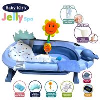 Tina Plegable Jelly Spa con Accesorios Azul