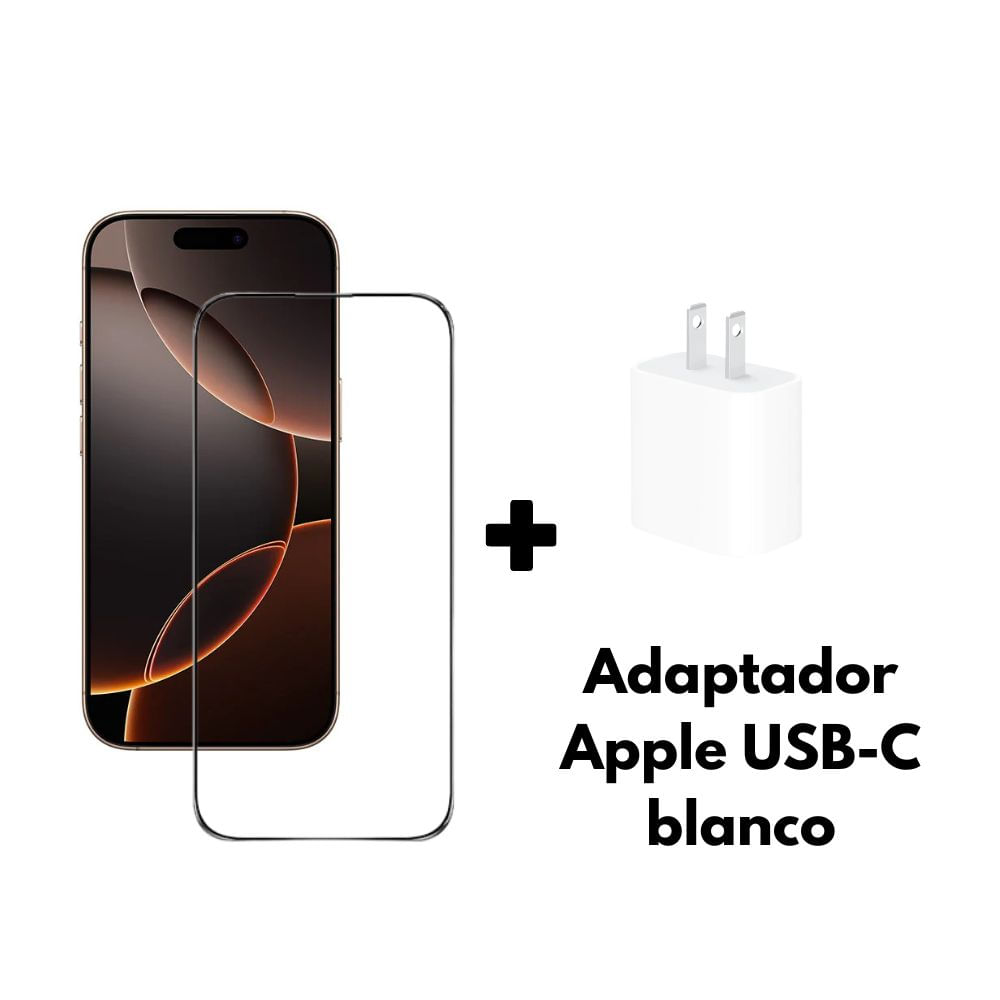 Iphone 16 pro max 256GB eSim Desert Titanium+ Adaptador Apple USB-C + Mica