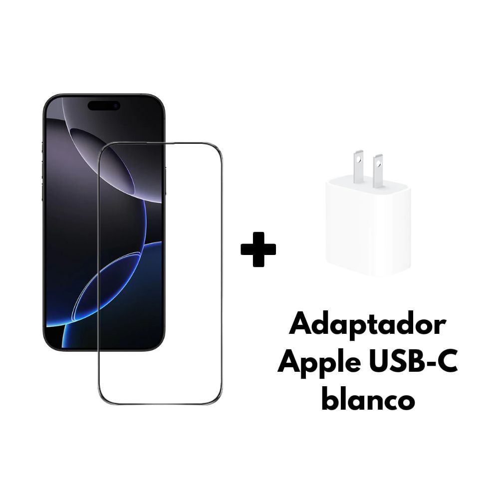 Iphone 16 pro max 256GB eSim Black Titanium+ Adaptador Apple USB-C + Mica