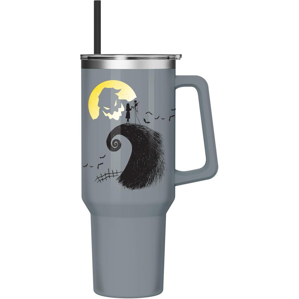 Disney | Vaso de acero inóxidable con asa y pajita de 40 OZ | Jack Gray