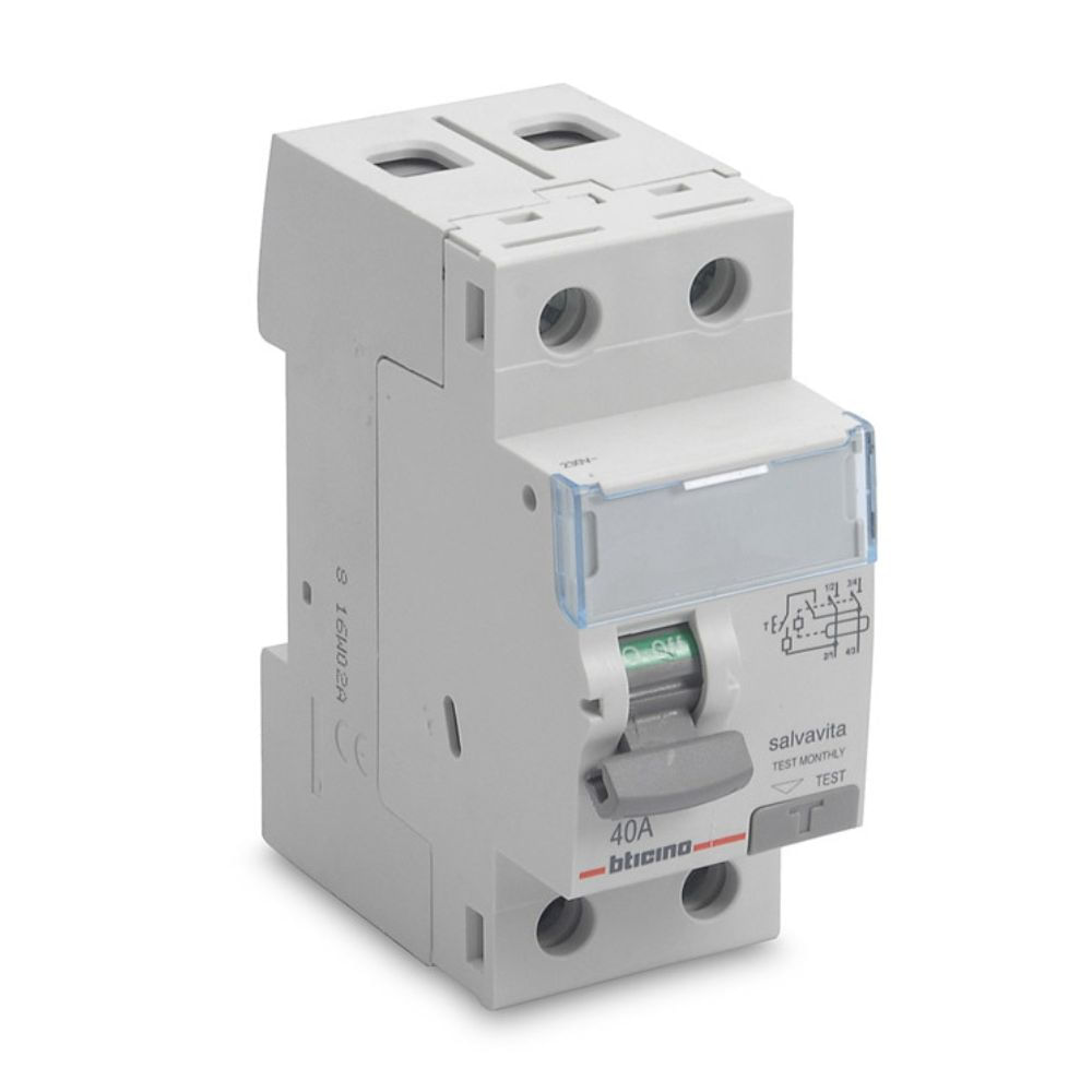 Interruptor Diferencial Bticino 2x40A Salvavita Blanco PVC