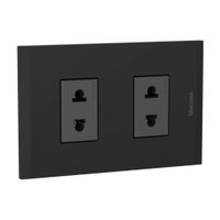 Tomacorriente Universal Doble Modus 4 Bticino AH2112E2ANG Negro