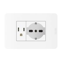 Tomacorriente Americano Bticino Matix Go Blanco Policarbonato 15A 220V