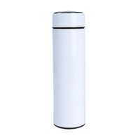 Termo de Acero Inoxidable Orange 500ml Blanco con Medidor