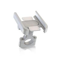 Holder Soporte para Moto Bicicleta Manillar Fuerte de Aluminio Plateado