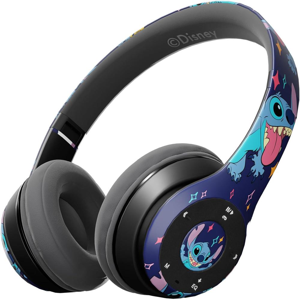 Disney | Auriculares plegables Bluetooth con micrófono y diseño de Stitch | Morado