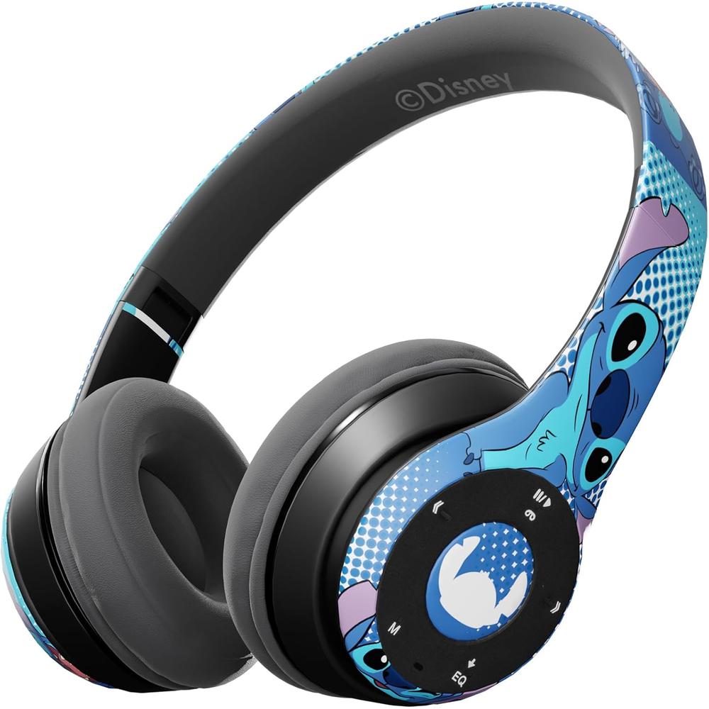Disney | Auriculares plegables Bluetooth con micrófono y diseño de Stitch | Azul