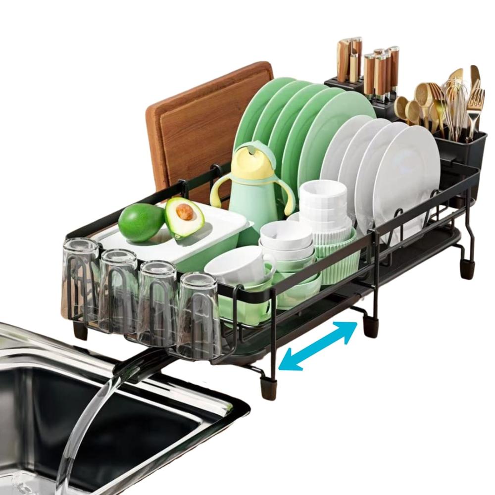 Escurridor de Platos Extensible con Posavasos Valeria 4490001