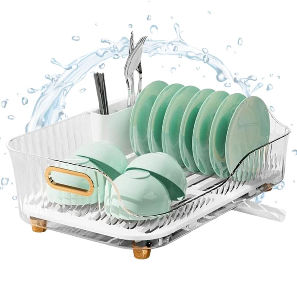 Escurridor de Platos Con Drenaje Giratorio Karina Transparente 441TR01